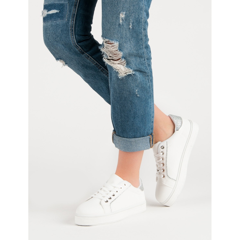 Pohodlná sportovní obuv bílý šedá 1