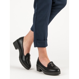 Comer Černé boty na podpatku černá 2 Comer Černé boty na podpatku černá 2