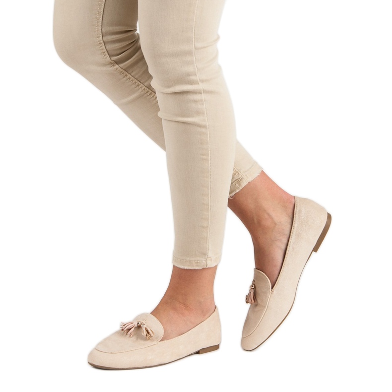 Small Swan Třpytivé mokasíny růžový 2