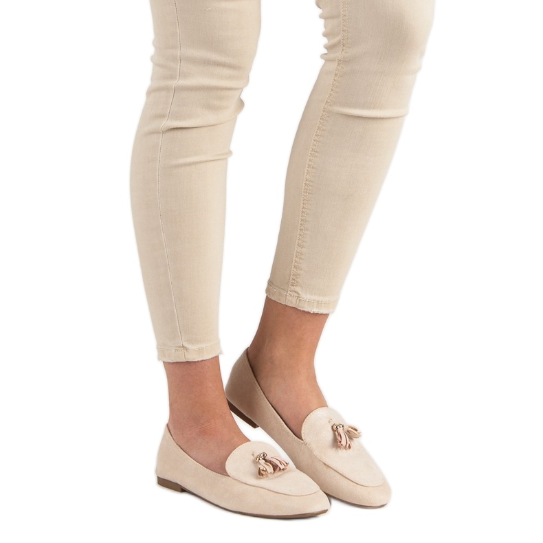 Small Swan Třpytivé mokasíny růžový 1