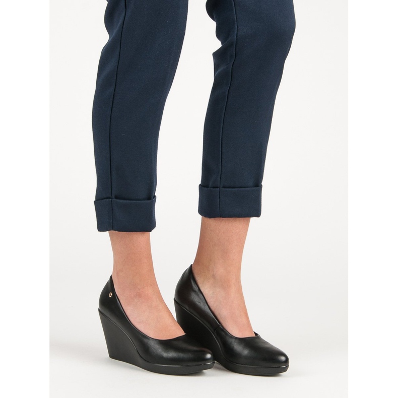 J. Star Černé klínové pumpy černá 1