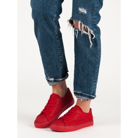 Sport Červené tenisky s krystaly 1