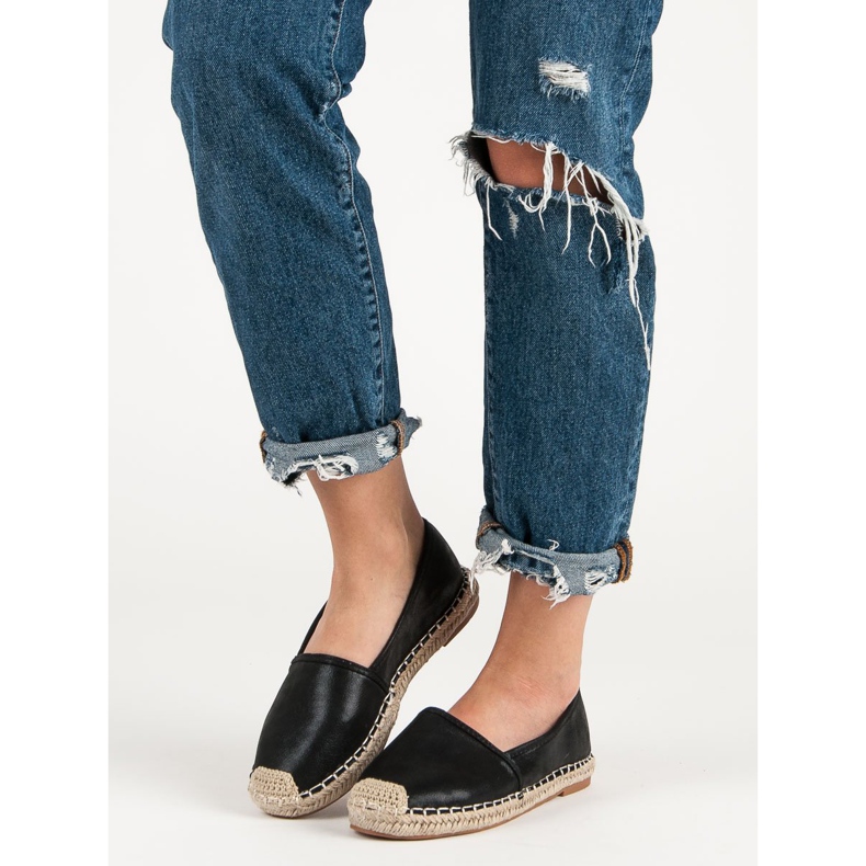 Small Swan Černé klasické espadrilky černá 1