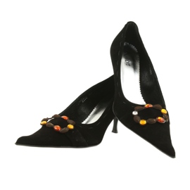 Kožené lodičky černý 2