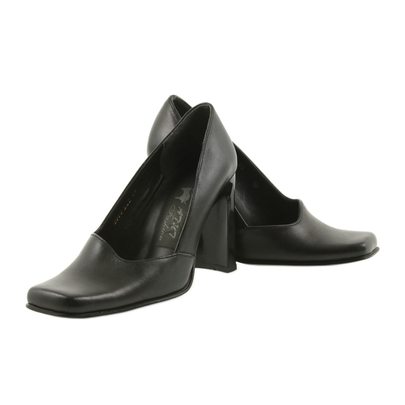 Kožené lodičky Atut 988 černý 2