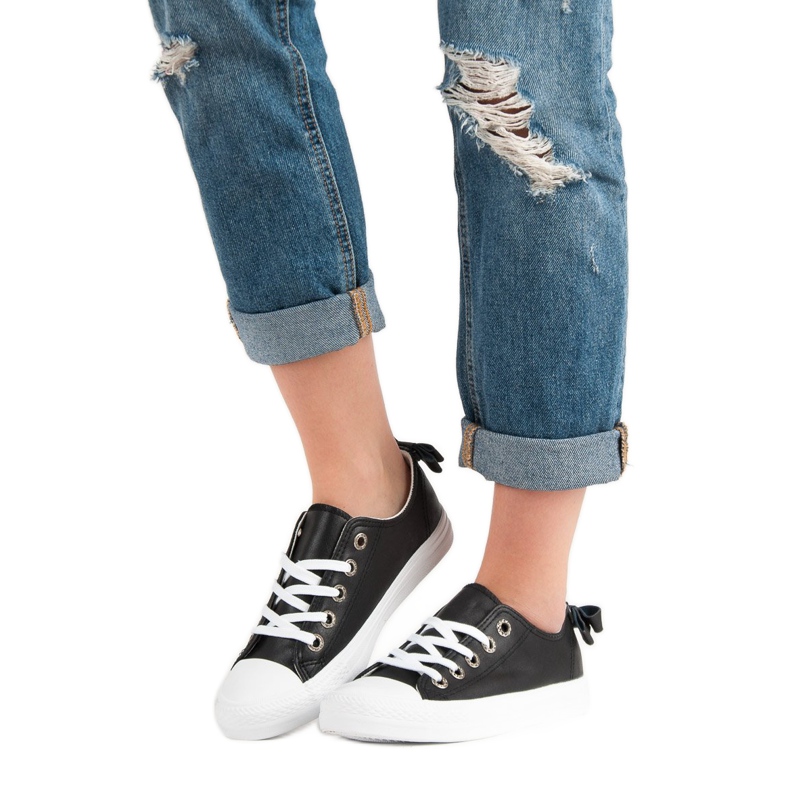 Černé nízké tenisky černý 2