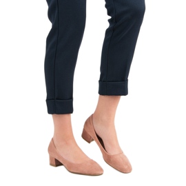 Queentina Lodičky na plochém podpatku růžový 2