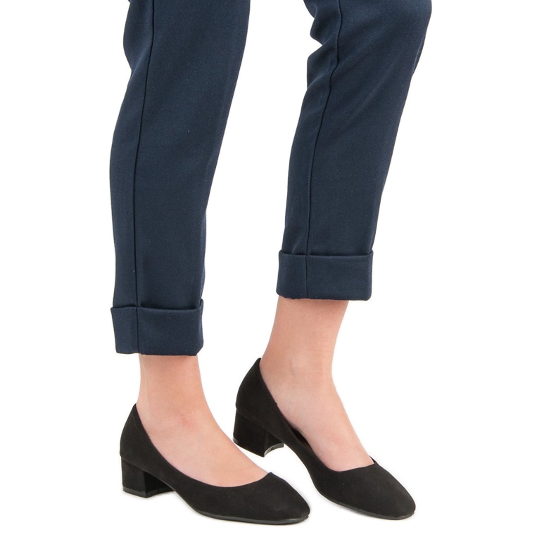 Queentina Lodičky na plochém podpatku černá 1