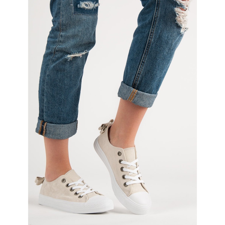 Béžové nízké tenisky béžový 1