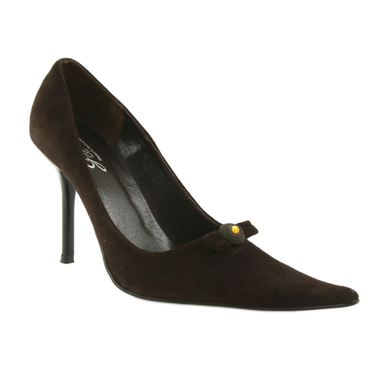 Kožené lodičky hnědý 1