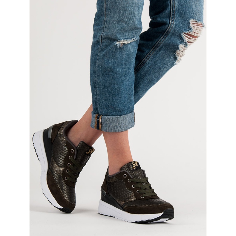 Kylie Módní obuv se vzorem zelená 1