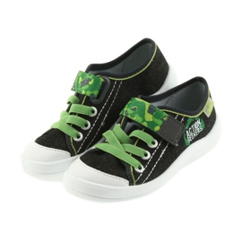 Befado dětské boty pantofle tenisky 251y102 černý zelený 3