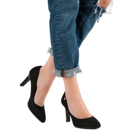 Semišové podpatky VINCEZA černá 2