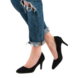 Třpytivé lodičky Vinceza černý 1