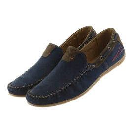 Pánské mokasiny Riko Navy/Brown 781 modrý 3