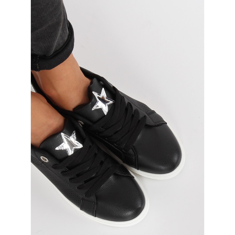 Černé tenisky s hvězdou A6213 Black černý 1