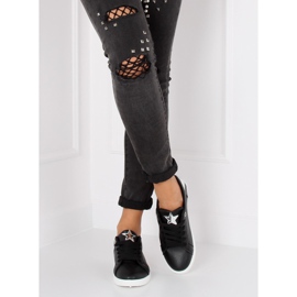 Černé tenisky s hvězdou A6213 Black černá 2