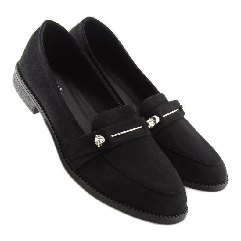 Černé dámské mokasíny 3117 Black černý 1