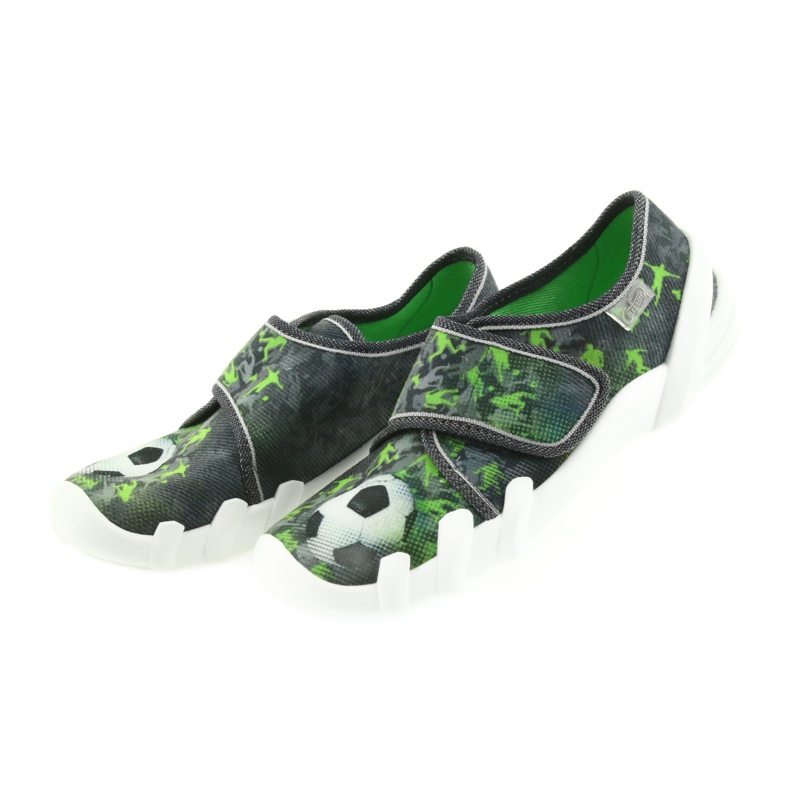 Befado dětské boty pantofle tenisky 273y231 šedá zelená 3