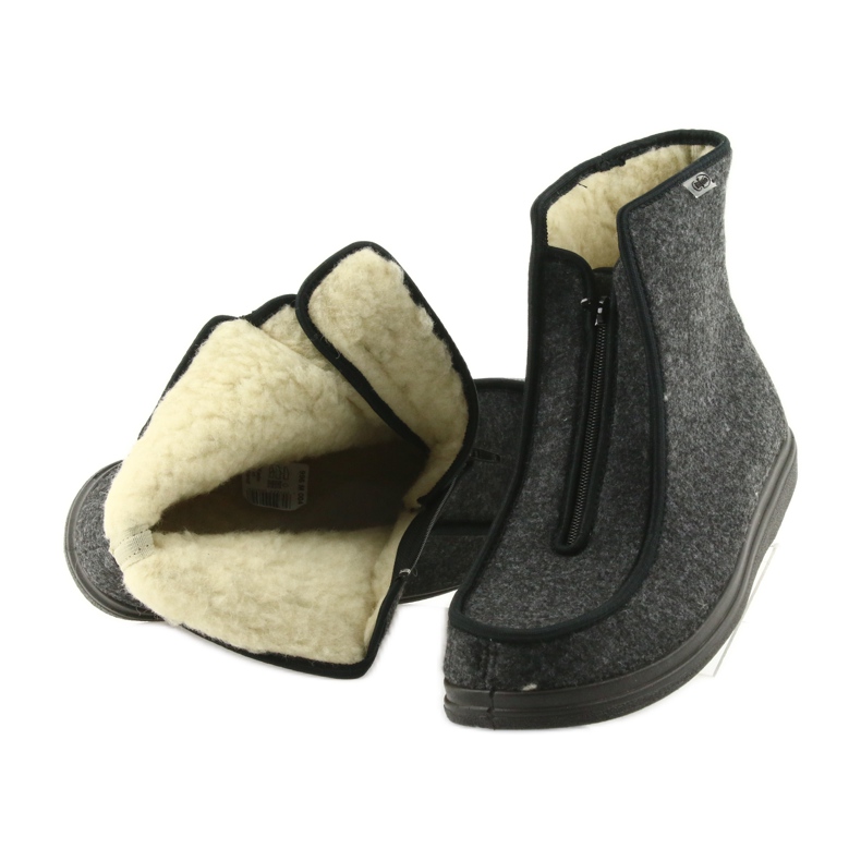 Pánské boty Befado pu teplé pantofle 996M004 šedá 5