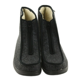 Pánské boty Befado pu teplé pantofle 996M004 šedá 4