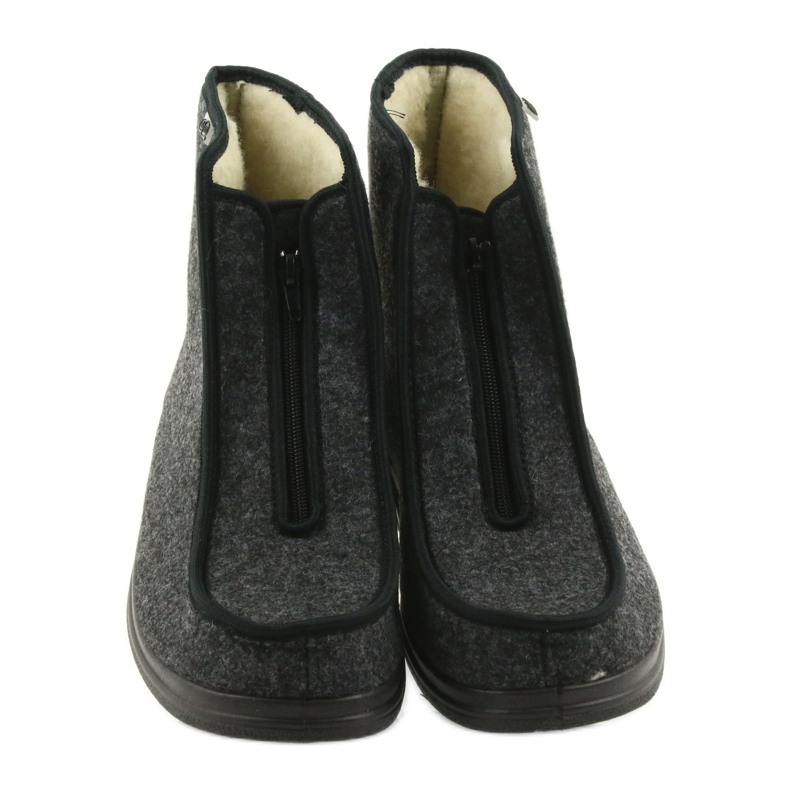 Pánské boty Befado pu teplé pantofle 996M004 šedá 4