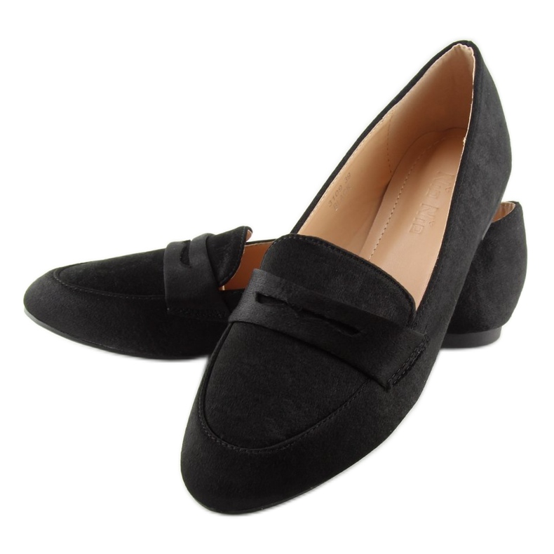 Černé dámské mokasíny 3109 Black černý 1