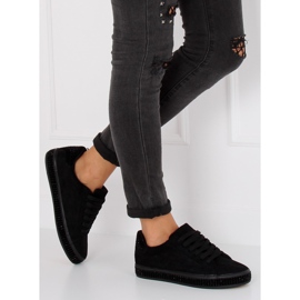 Černé tenisky BS098 černé s kamínky černá 1