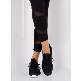 BY-069 Černá ultralehká černá sportovní obuv 2