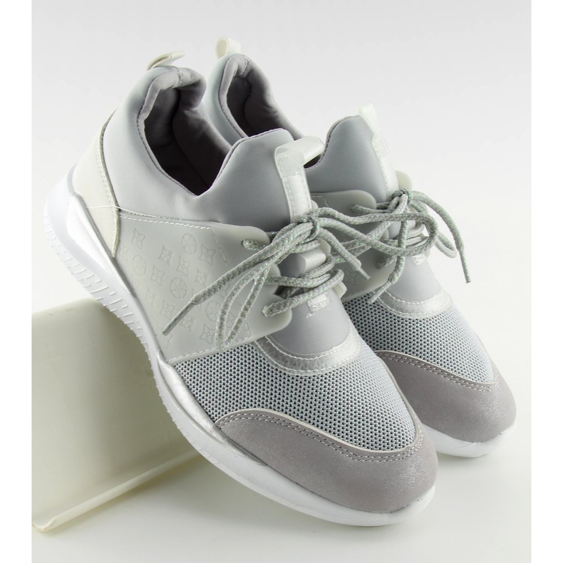Ultra světle šedá sportovní obuv BY-069 Grey 1