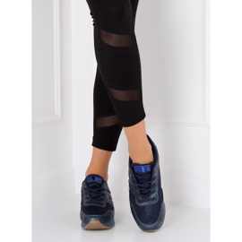 Modrá tmavě modrá sportovní obuv KB-091 modrý 1