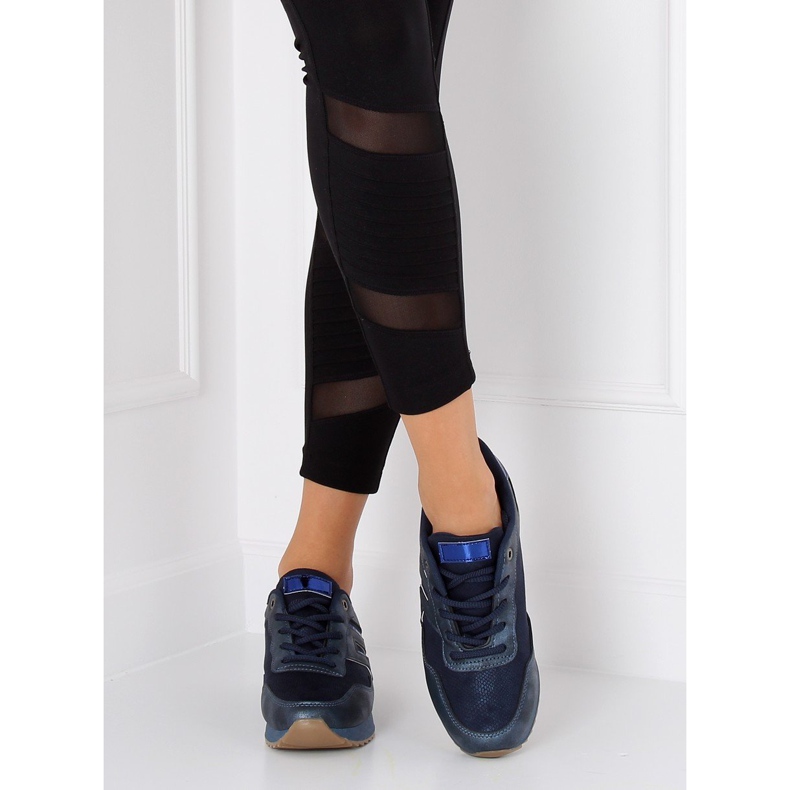 Modrá tmavě modrá sportovní obuv KB-091 modrý 1