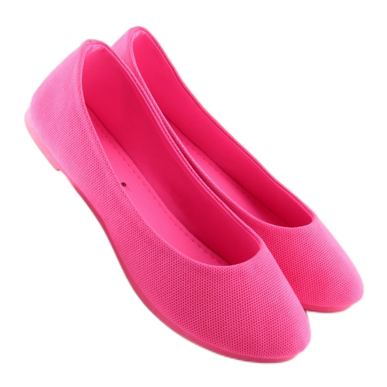 Růžové dámské balerínky JX1018 Fuchsia růžový 1