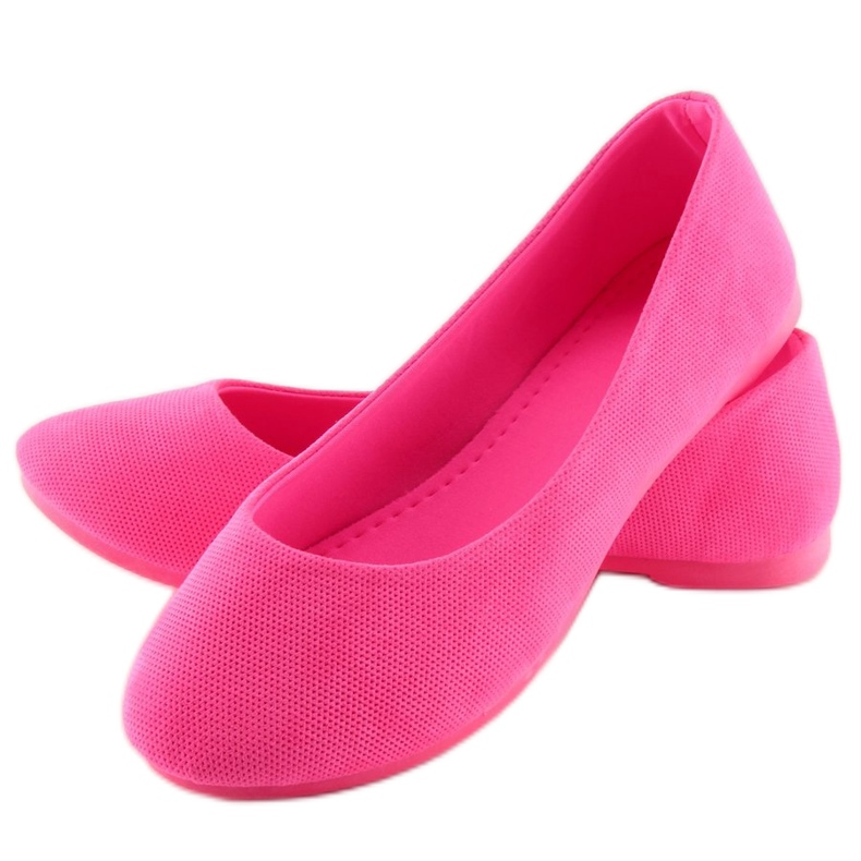 Růžové dámské balerínky JX1018 Fuchsia růžový 2