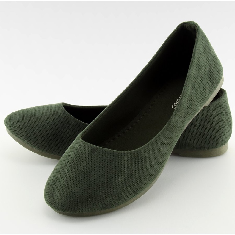Zelené dámské balerínky JX1018 Green zelený 1