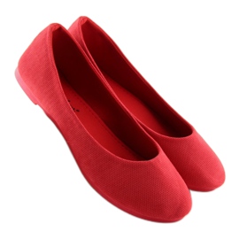 Červené dámské balerínky JX1018 Red červený 1