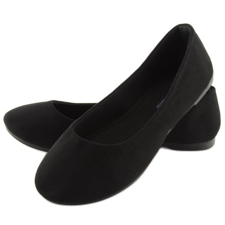 Černé dámské balerínky JX1018 Black černý 2
