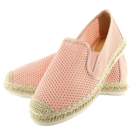 Růžové dámské espadrilky 6602 Pink růžový 1 Růžové dámské espadrilky 6602 Pink růžový 1