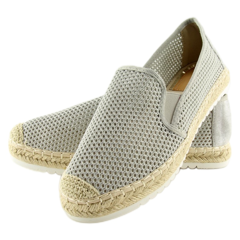 Šedé espadrilky pro ženy 6602 Grey šedá 2