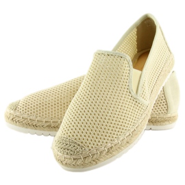 Béžové espadrilky pro ženy 6602 Béžová béžový 1