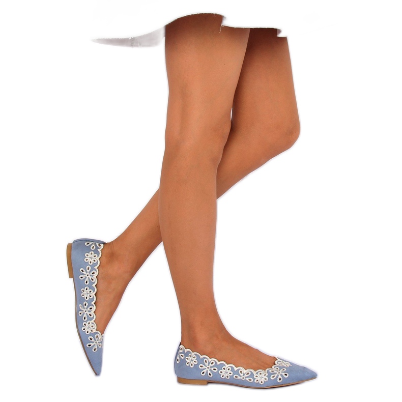 LT99P Modré prolamované baleríny modrý 1