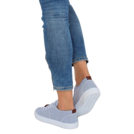 Modré pruhované tenisky JX70P Navy modrý 2