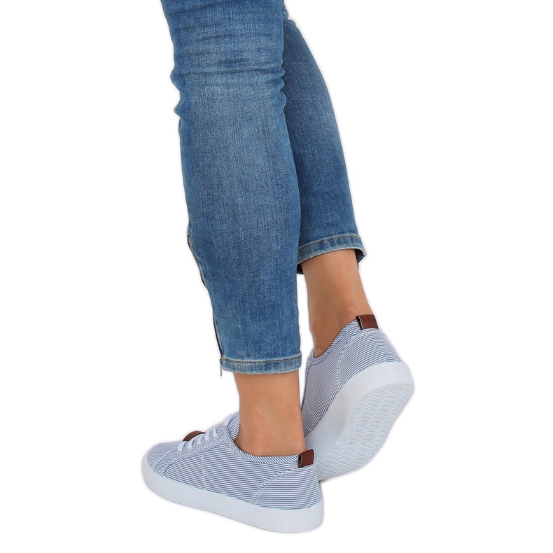 Modré pruhované tenisky JX70P Navy modrý 2