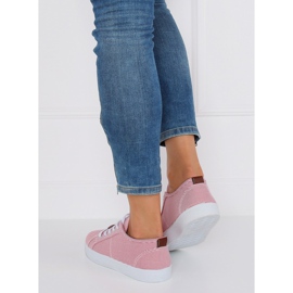 Červené pruhované tenisky JX70P Červené 2