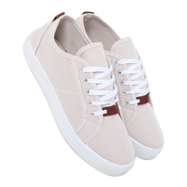 Béžové pruhované tenisky JX70P Beige béžový 1