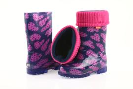 Teplé ponožkové srdce Demar Galoshes růžový námořnická modř 6