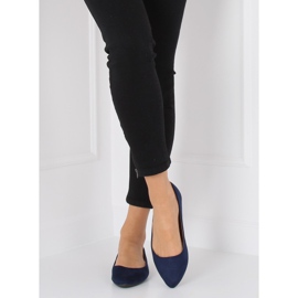 Balerínky mandlové tmavě modré prsty WD39P Navy námořnická modř 2