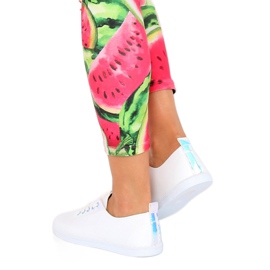 Bílé stříbrné tenisky JX71P s hologramem bílý 1