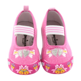 Růžové dětské tenisky American Club s gumičkou 29/19 růžový 4 Růžové dětské tenisky American Club s gumičkou 29/19 růžový 4