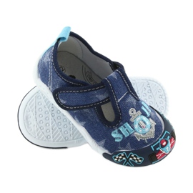 Námořnické modré dětské tenisky American Club se suchým zipem 26/19 modrý námořnická modř 2